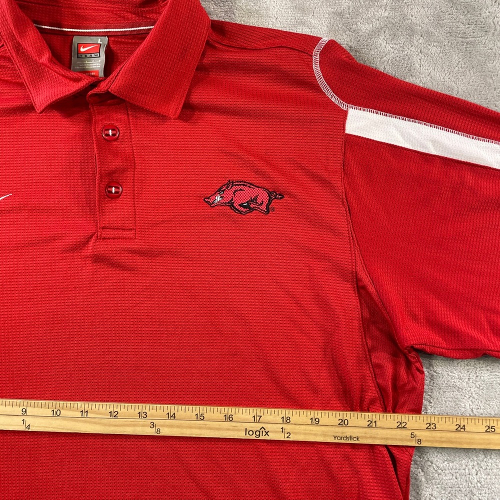 Vintage Arkansas Razorbacks Nike Polo Shirt Mens Large NCAA College Fan Football - Picture 4 of 12